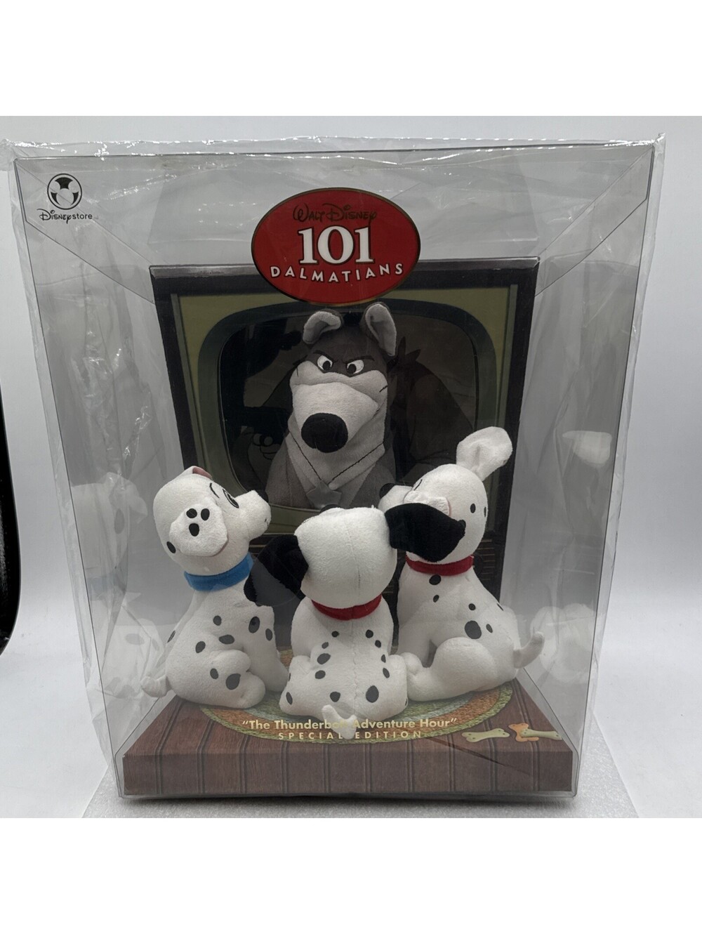 Disney Store Exclusive 101 Dalmatians The Thunderbolt Adventure Hour Plush Set